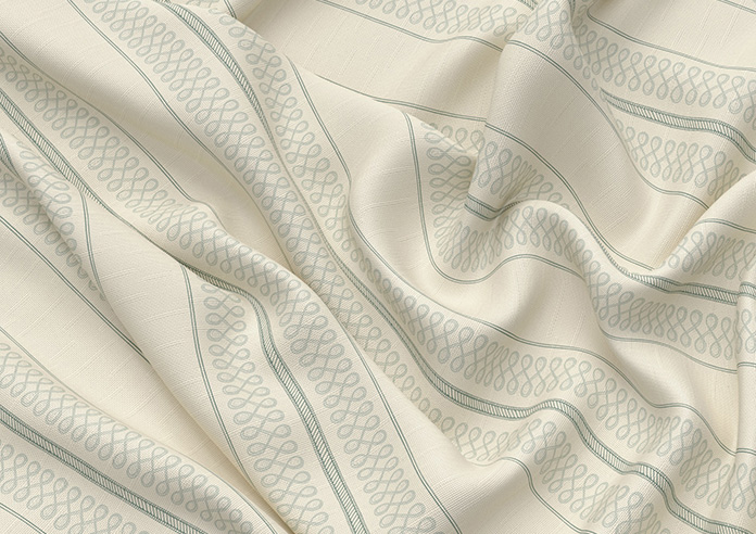 Trellis Prints, Noble Stripe Bud Green - Made to Measure Curtains - Image 4